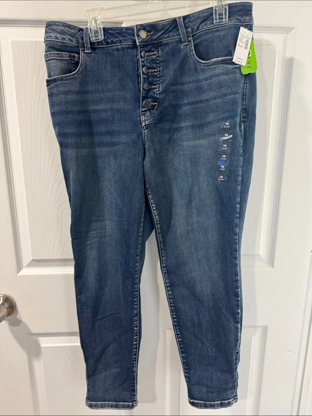 Maurices Women's High-Rise Button-Fly Dark Blue Jeans